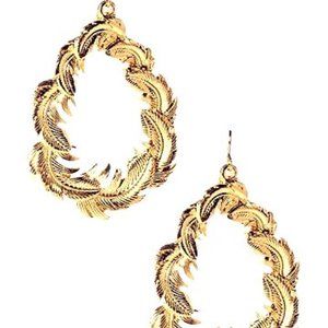AMRITA SINGH   Large Teardrop Shape  Hoop Earrings